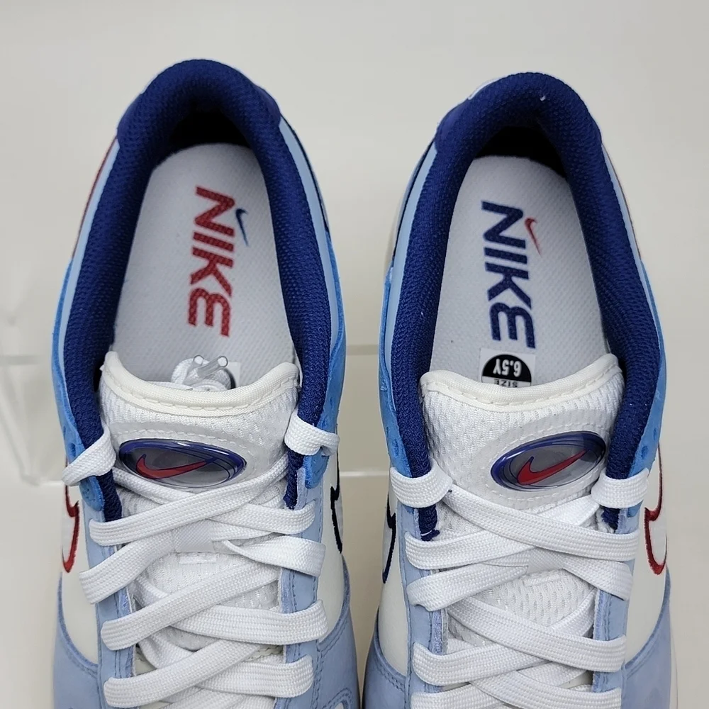 Nike Dunk Low (Gs) Sail-White-Light Armory Blue Sz 6.5Y-Womens 8 HF5742-111 New